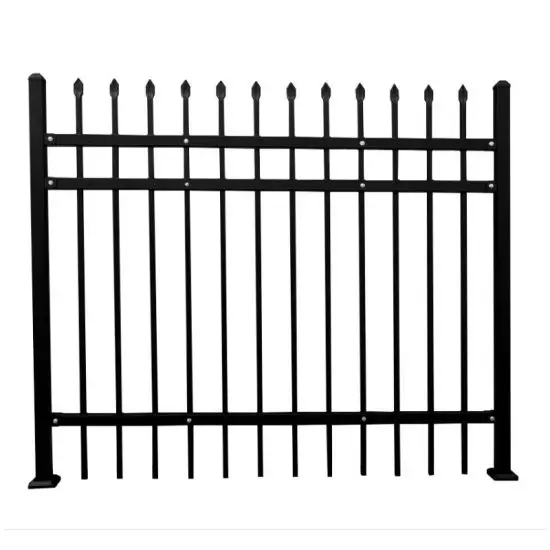 Commercial Welded Wrought Iron Gate Grill Fencing for Garden Fence with Spear top