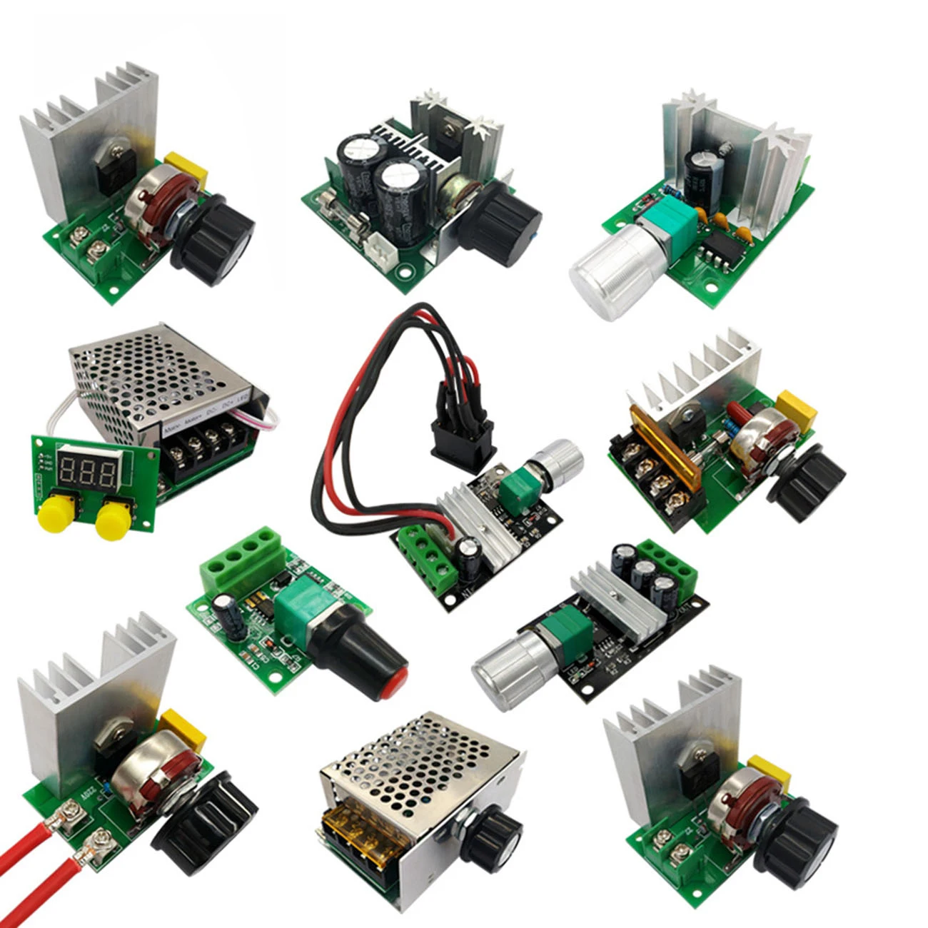 Миниатюрный высокомощный 4000W 2000W PWM контроллер скорости мотора постоянного тока модуля DC-DC Регулируемый регулятор скорости контроля управляющего