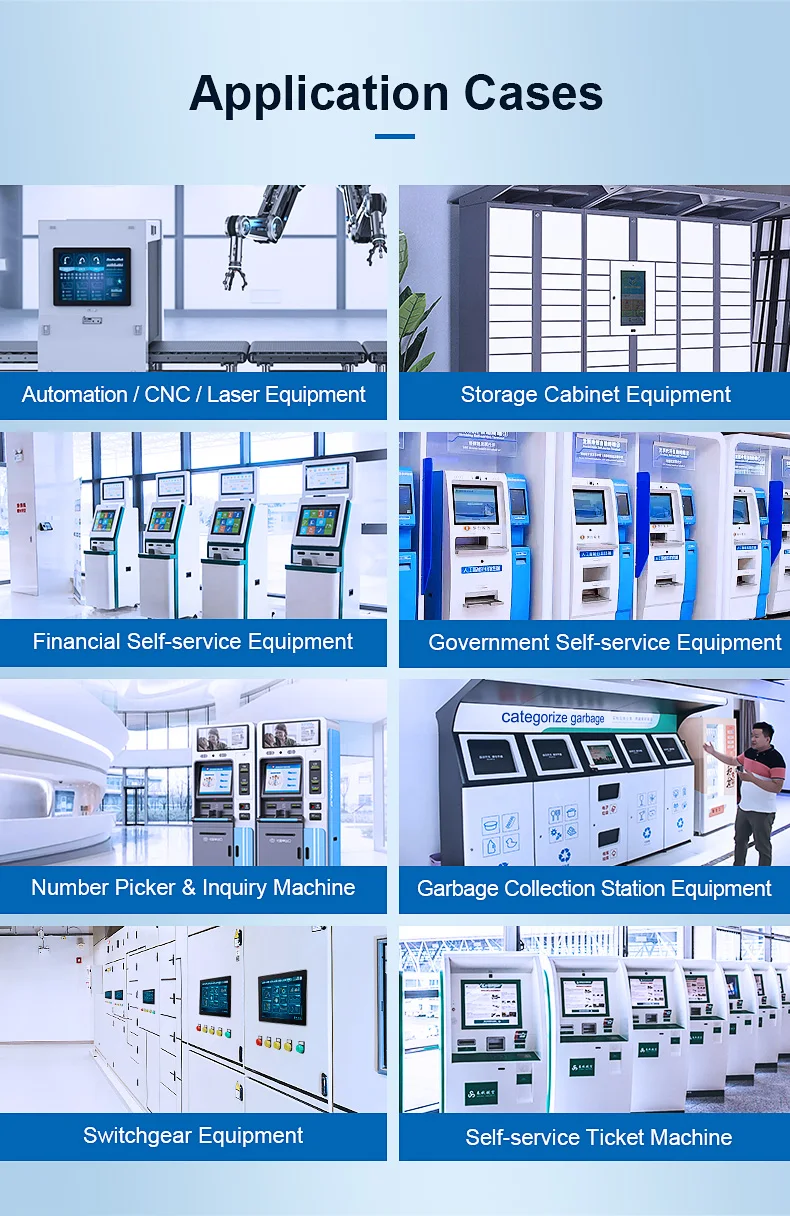 Oem High Bright 1000 Nits Outdoor Waterproof 185 Inch Vesa Embed 4k Ip65 Industry Pc Multi Touch Lcd Screen Monitors Industrial