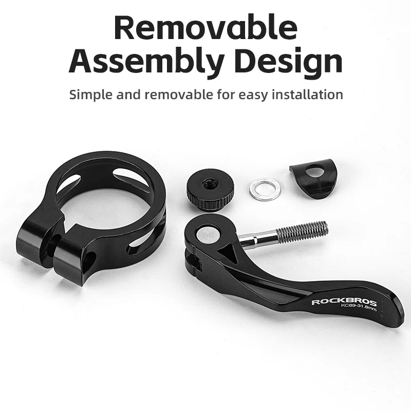 ROCKBROS Road Mountain Bicycle Lock Seat Post Clamp Aluminum Alloy 31.8mm Quick Release Mtb Bike Bicycle Seat Post Clamp