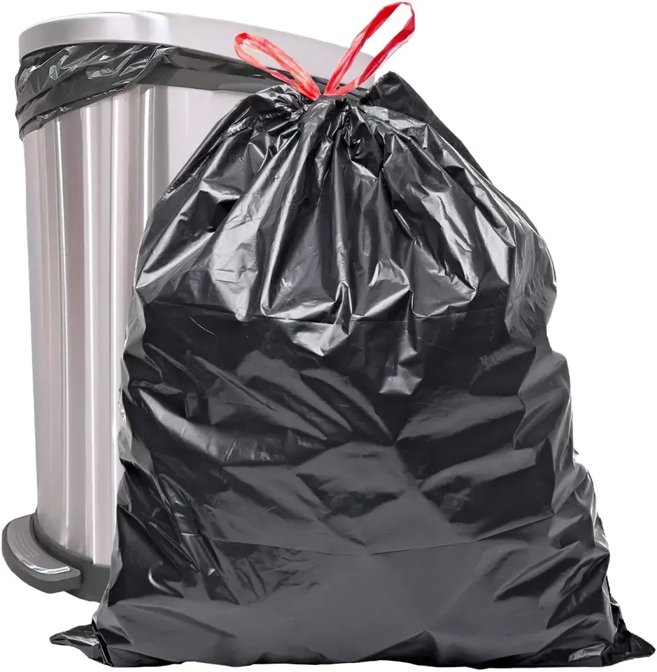 Custom Low MOQ Rubbish Bag Design Heavy Duty garbage Bags Supplier HDPE Plastic Trash bag for many sizes in roll/pieces
