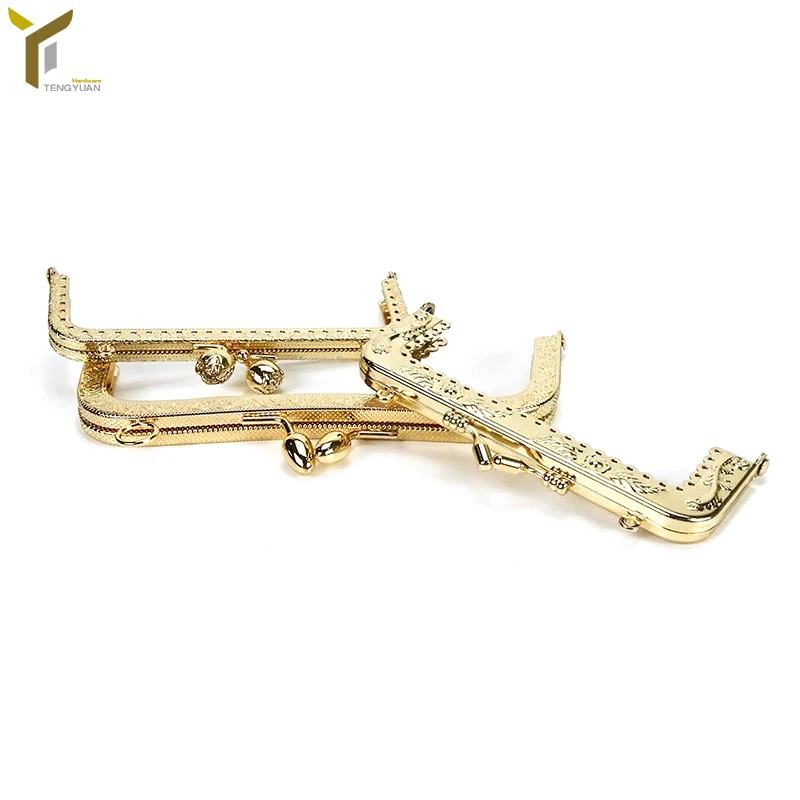 Metal Bag Frame Closure Hardware Metal Box Clutch Frame Ladies Clutch Metal Frame Kiss Clasp Lock DIY Craft