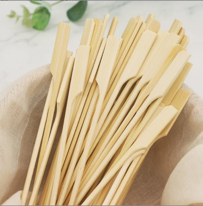 Chinese Factory Importers Wholesale Non Stick Party Barbecue Meat 100mm 4 Inch Disposable Nature BBQ Bamboo Stick Skewers
