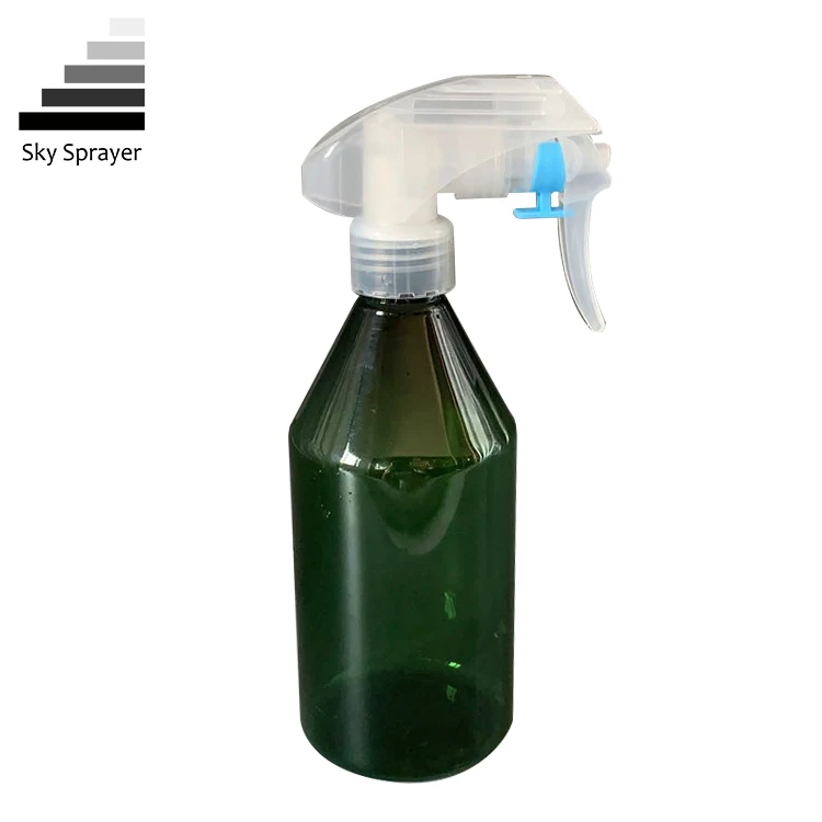 Оптом высокое качество 20/410 30 мл зеленый пластиковый ПЭТ триггерный распылитель с бутылкой безвоздушный тонкий