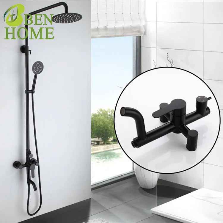 304SS Black Instant Hot Bath Showers Set