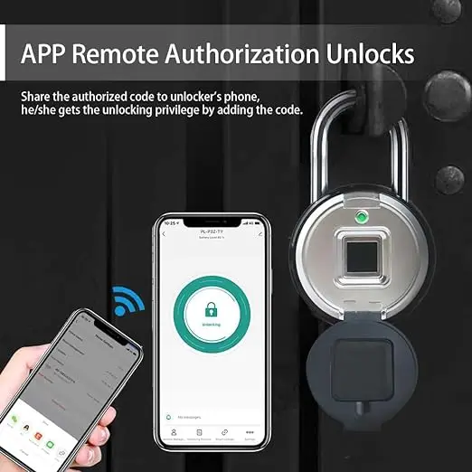 Waterproof Anti-Theft Tuya Smart Mini Fingerprint Padlocks Storage Smart Padlock with USB Charging
