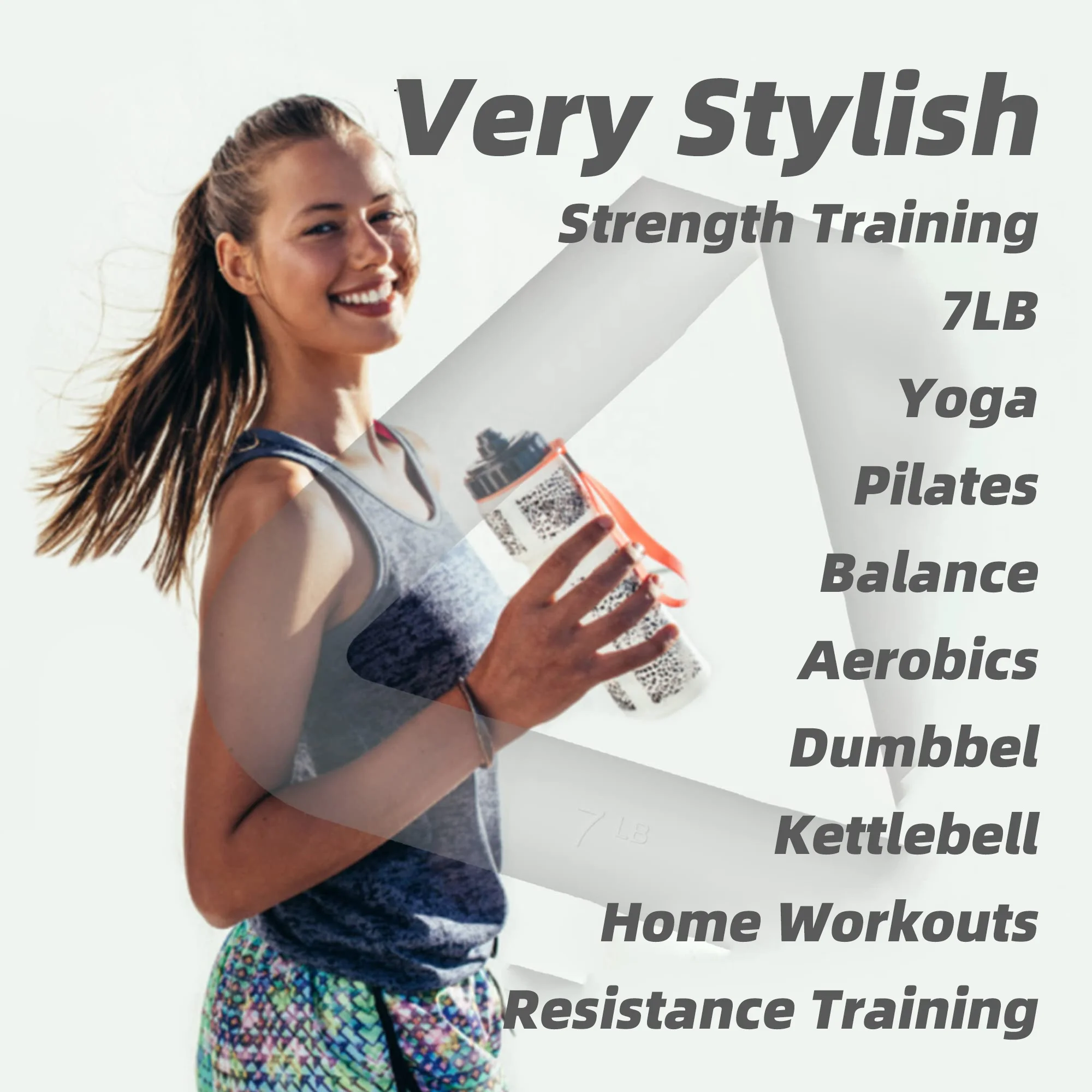 Custom Logo Multicolor 7lbs Non-Slip Waterproof Strength Training Silicone Power Ring Triangle Dumbbells Fitness Yoga Pilates