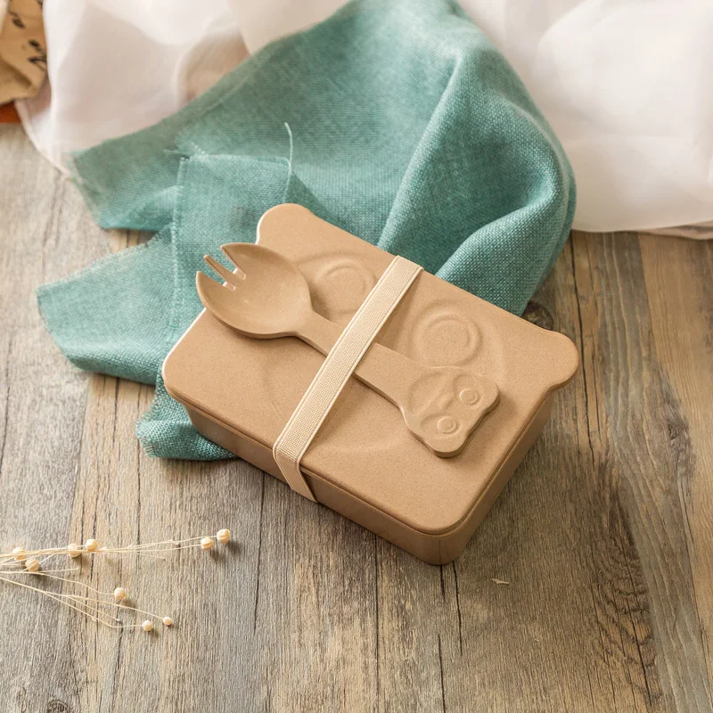 
2020 trend bamboo 600ml food box lunch kids bento lunch box storage containers for food 