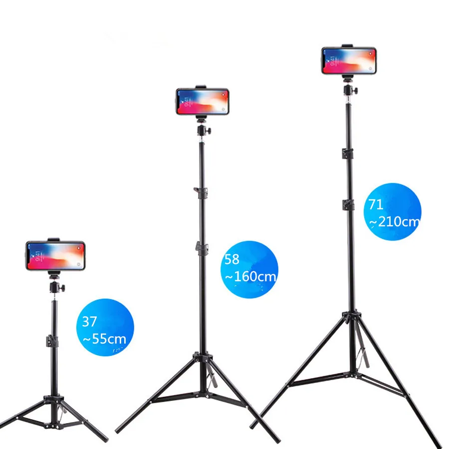 
Universal Portable Metal tripod stand Mount Digital Camera Tripod for Phone Selfie flash photo 