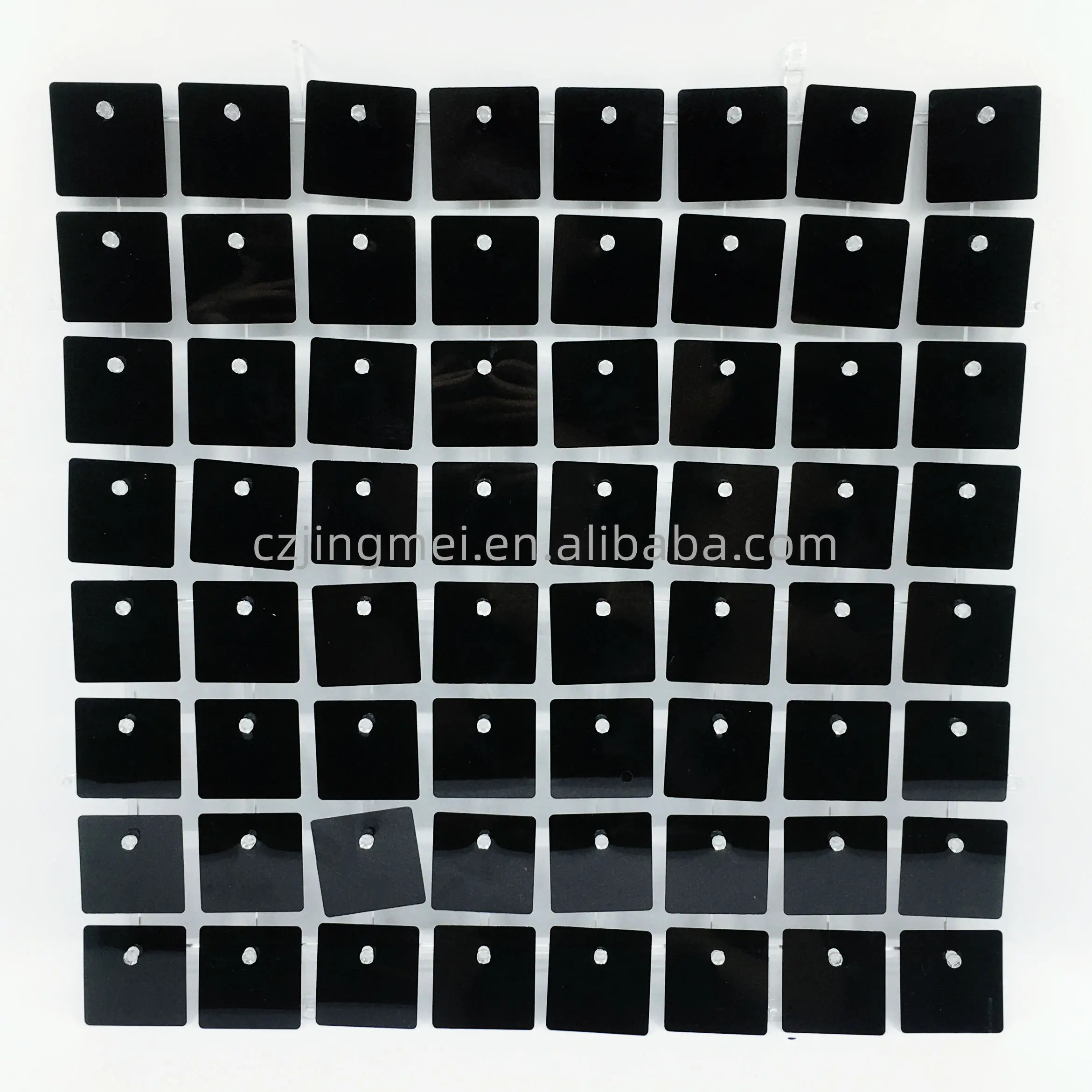 Iridescence transparent back emerald mirror sequins glitter wall trim