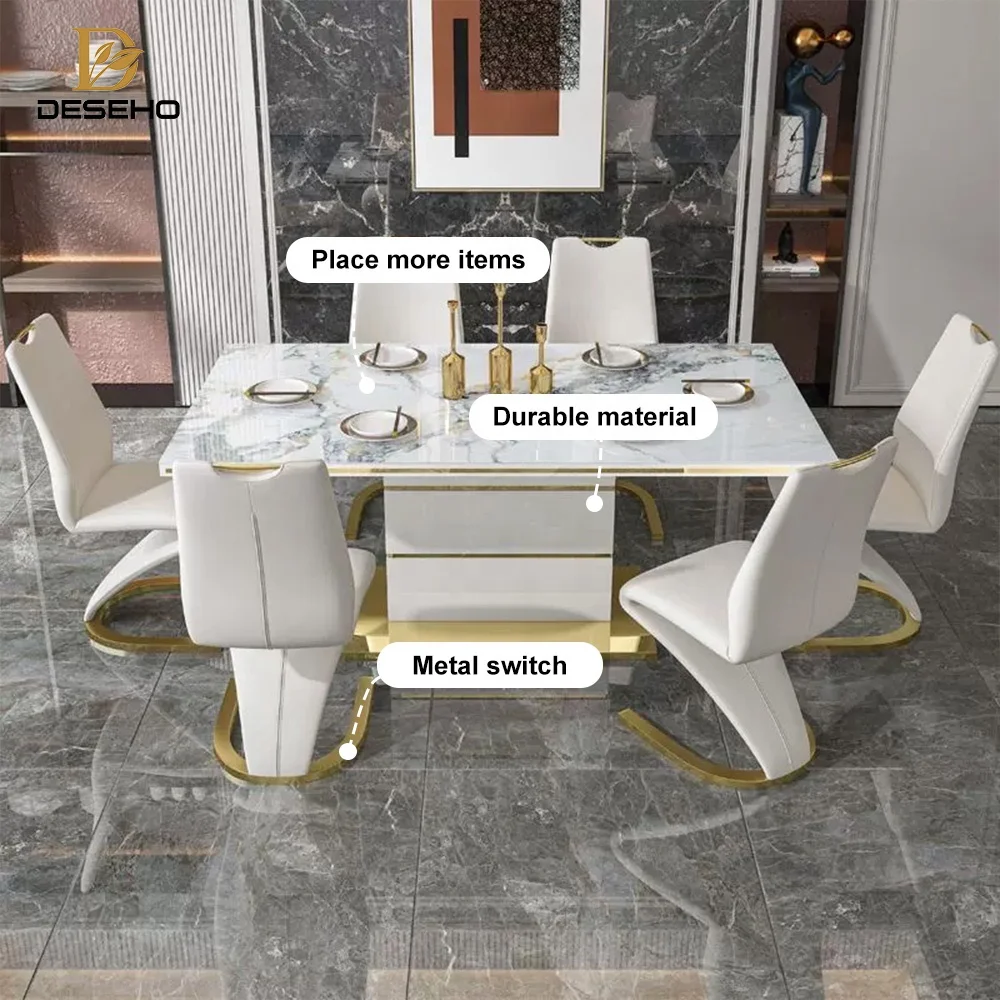 Dining Table Set Dining Room Furniture Table and Chairs Best-selling Design Modern Home Furniture Wooden Europe Simple Modern