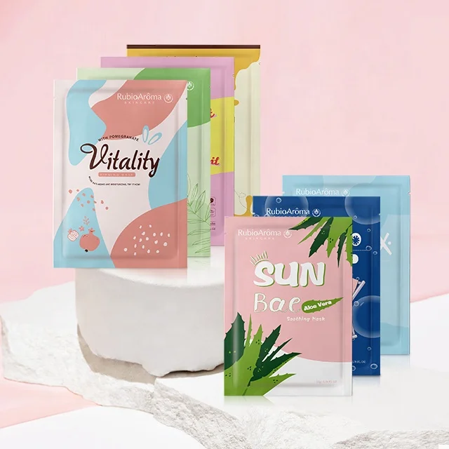 Huati Sifuli RubioAroma  Facial Sheet Masks Collection Hydrate Brighten Soothe Revitalize Nourish Purify Skin For All Skin