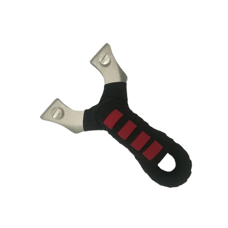 New Slingshot Stainless Steel Night Banquet Second Generation Metal Flat Leather Slingshot Competitive Lock Wind Catapult