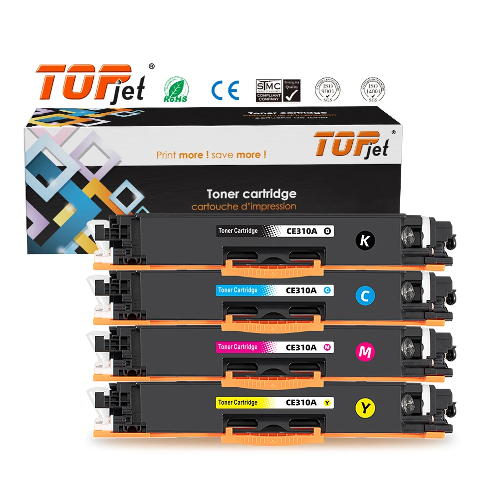Topjet 126A CE310 CE310A CE311A CE312A CE313A совместимый лазерный тонер-картридж для принтера HP Laserjet Pro CP1021 CP1022 CP1023