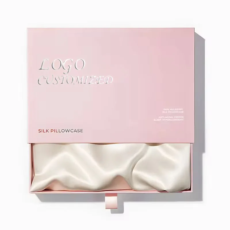 Wholesale 16mm19mm 22mm Organic100% Silk Pillow Cases In Box, Silk Pillow Cover Logo 6A Oeko 100% Pure Mulberry Silk Pillowcases