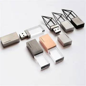 Gitra Promotion Luxury Wedding Gift USB 2.0 3.0 Pen Drive Glass Transparent Flash Drive Clear USB Memory Stick 8GB 16GB 32GB