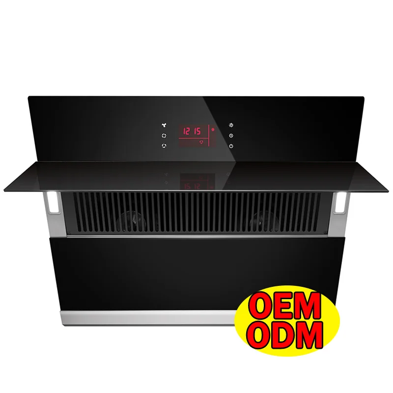 Hot Selling Household Kitchen Appliances Suitable Intuitive Display Extractor Fan Wider Smoke Gathering Range Hood For Wholesale