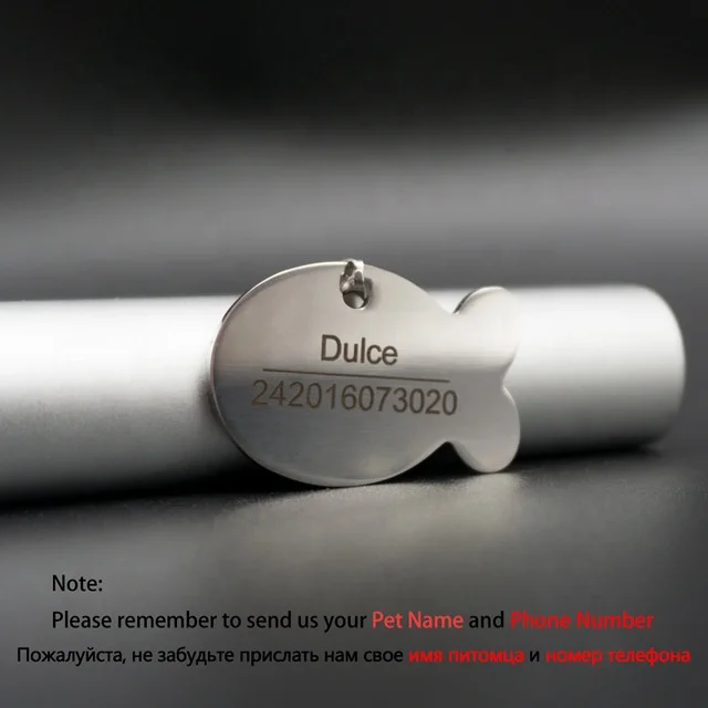 
Customized Dog ID Tags Metal Name Tags For Puppies Cat Anti-Lost Pet Nameplate Custom 