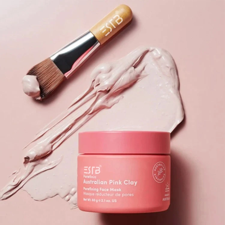 Amazon Top Sell Turmeric Pink Rose Face Mud Clay Mask Facial Mask Spa Quality Pore Reducer for Acne Natural Skincare Mud Mask