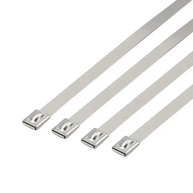 factory directly sell high quality 201/304/316 ball lock stainless steel cable tie metal cable tie cable bundle zip ties