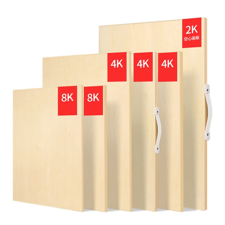 Art Supplies Customized Size 8K 4K 2K Pine Wood Panel Painting Boards for Easels Drawing