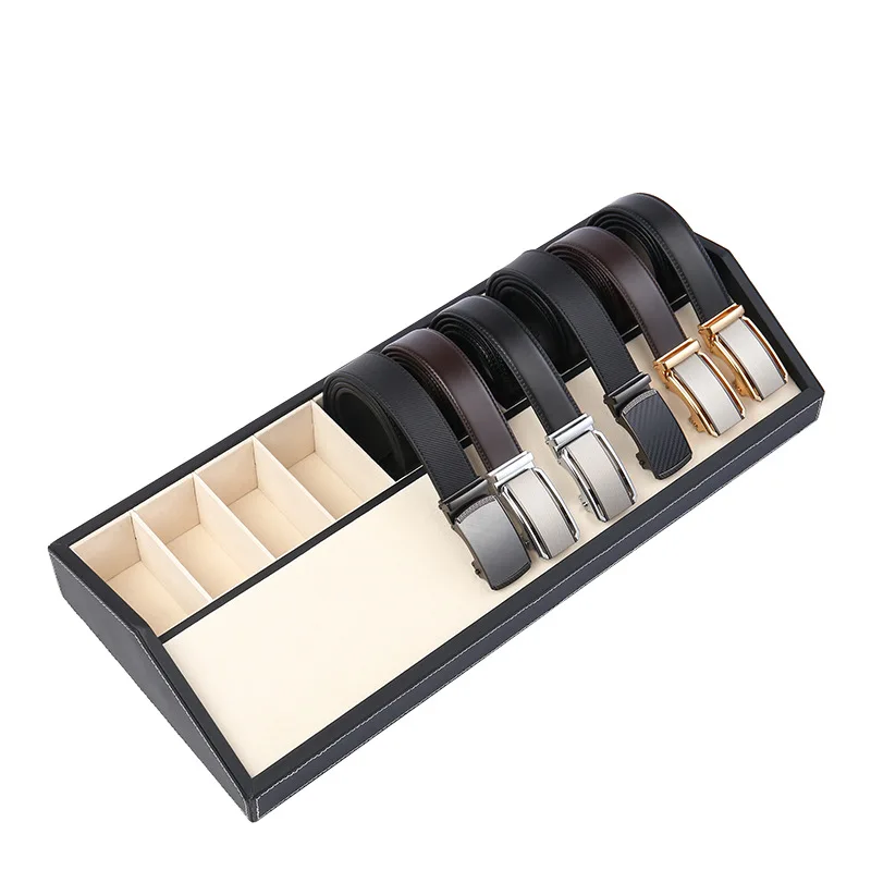 6 Grids Belt Rack Organizer Box for Closet and Drawer Belt Storage Organizer and Displayer for Men Women