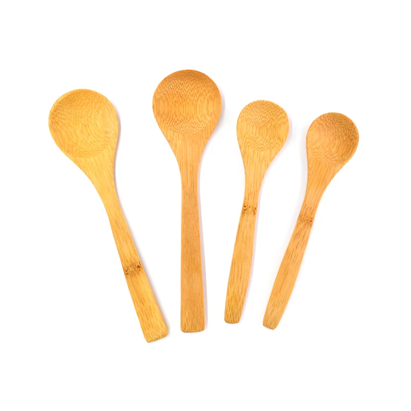Mini bamboo spoon condiments spoons for kitchen salt spoon