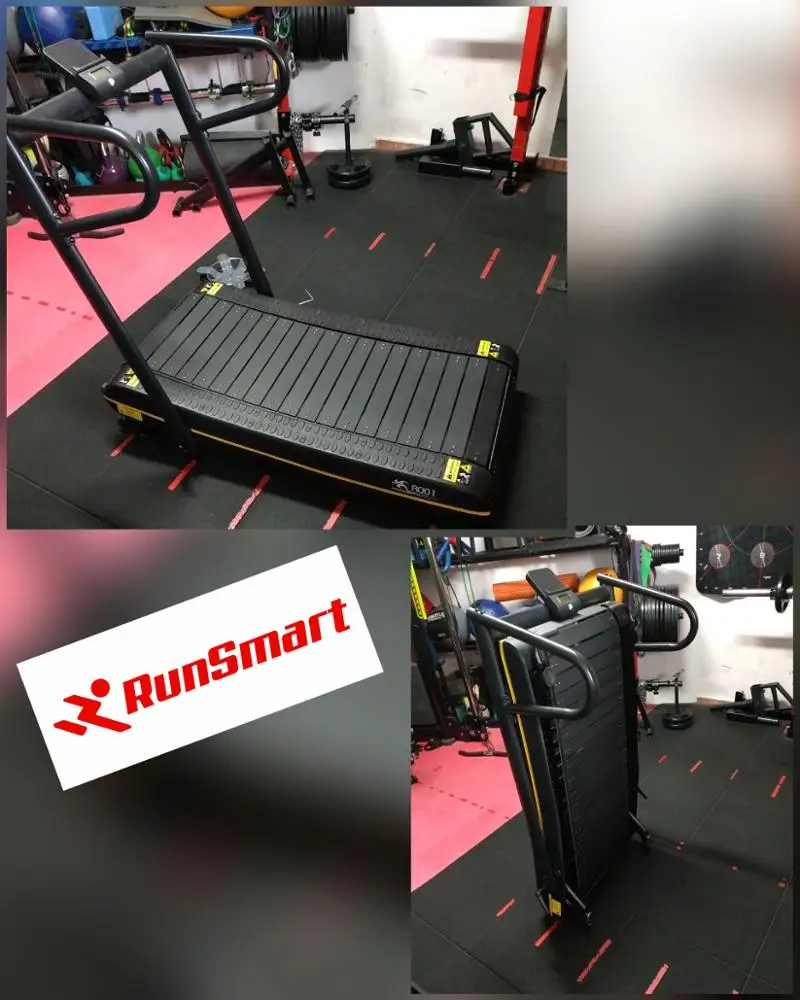 
home use curve treadmill with folding wholesale fitness running unpowered non motorized treadmill 