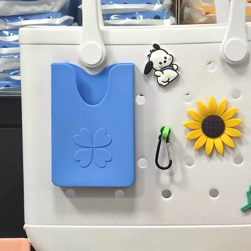 New Design Fashionable Bogg Bag Accessories Soft Eva Rubber Mobile Phone Case Insert with Silicone Phone Holder for Storage
