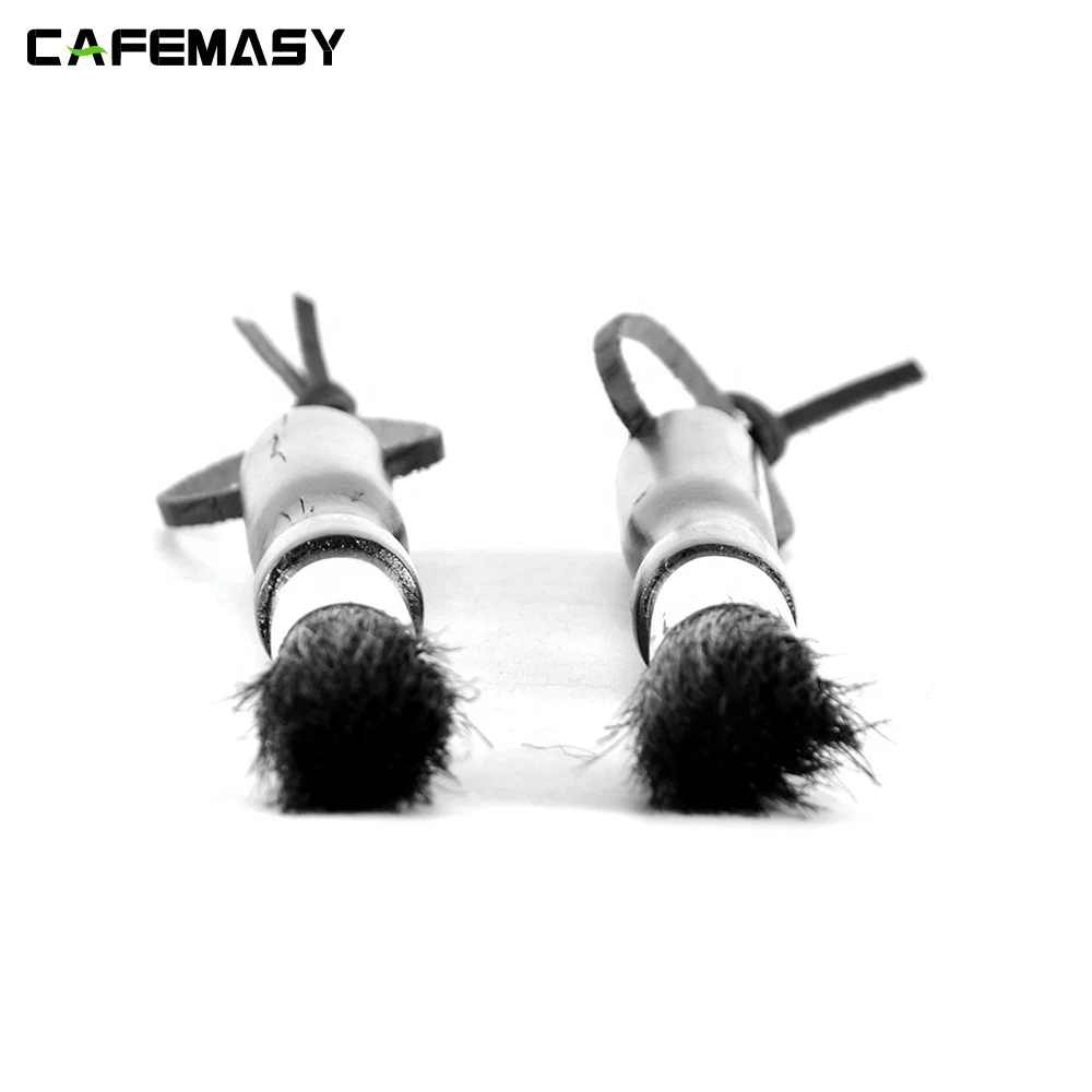 Barista Long Handle Coffee Grinder Powder Cleaning Brush Coffee Machine Brush Wood Handle Pig Bristle Dusting Espresso Brush