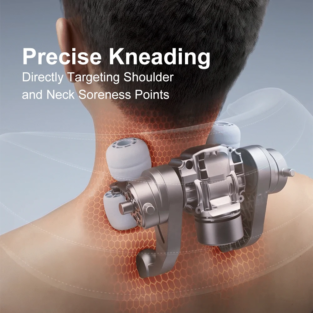 Расслабляющий массажер для плеч и шеи имитирует массаж разминания рук