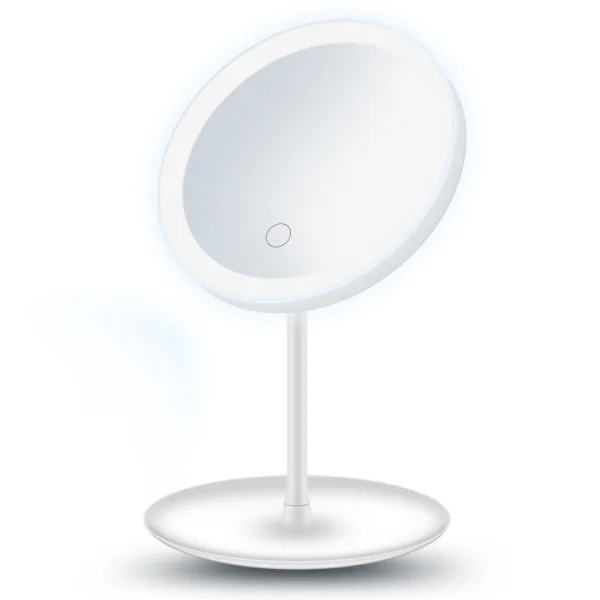 New design professional makeup mirror tabletop vanity round makeup led light cosmetic mirror
