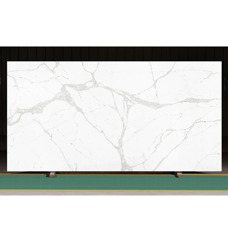 Hot Selling Wholesale Polished Kitchen Countertops Vanity Top Quartz Stone Tiles and Slab DC-1207