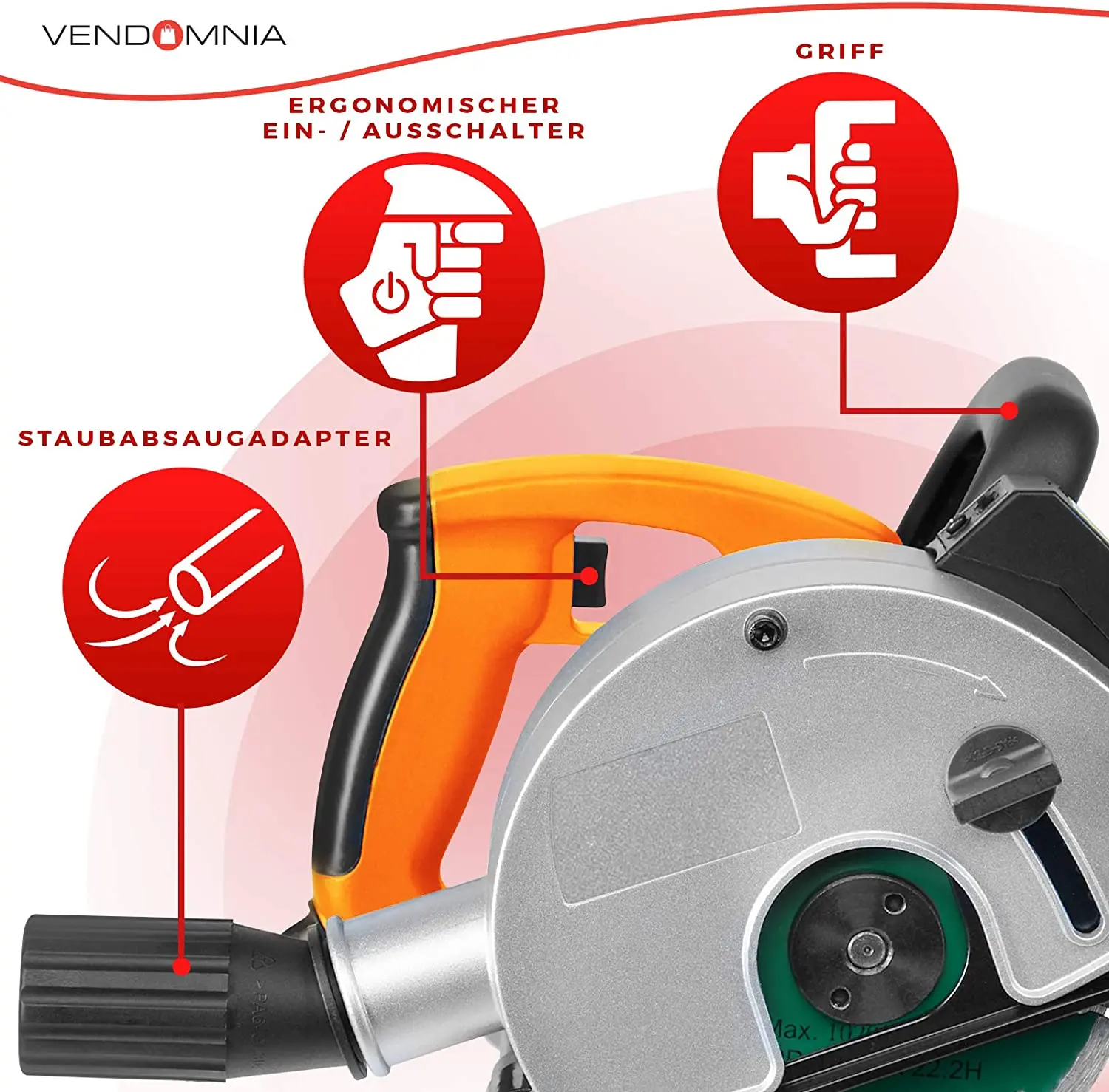 Electric Power Concrete Wall Chasers Slotting Machine Groove Cutter Tool Electric Tool 10Cm With Vacuum