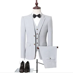 Custom European style formal mens suit three pieces set with high quality