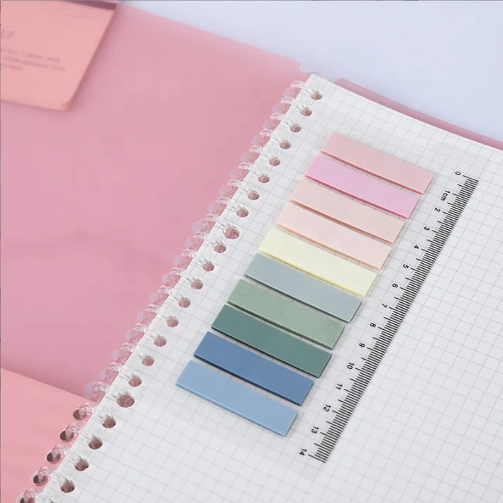 Morandi Sticky Page Marker with Ruler Annotation Tabs