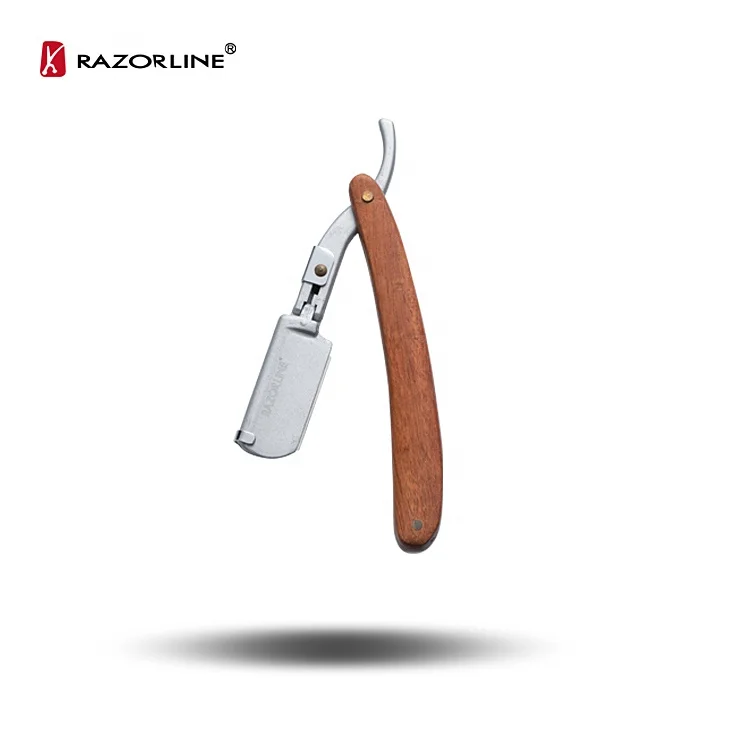 RAZORLINE H8 Brown Plastic Handle Barber Shaving Razor Professional Shaver