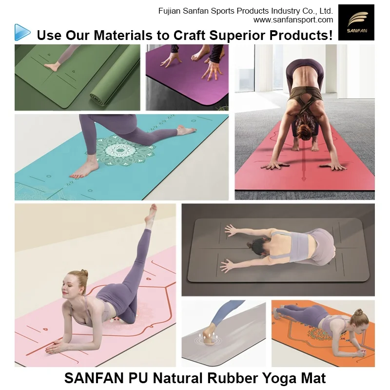 Multiple Color Organic Biodegradable Best Grip Tapis De Sport Fitness Matt Gym Eco Friendly PU Rubber Yoga Mat Manufacturer