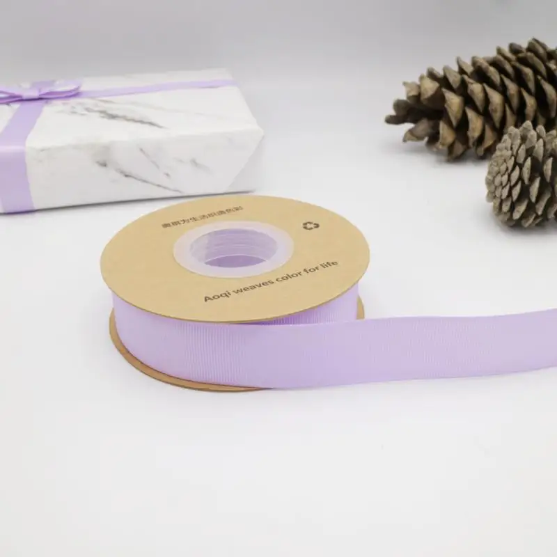Wholesale Cheap Lt. Orchid Grape Purple Grosgrain Ribbon For Wedding Decoration Ribbons