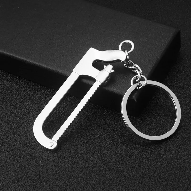 China Manufacturer Silver Key Rings Keyrings With Ring Mini Shovel Axe Saw Keychain