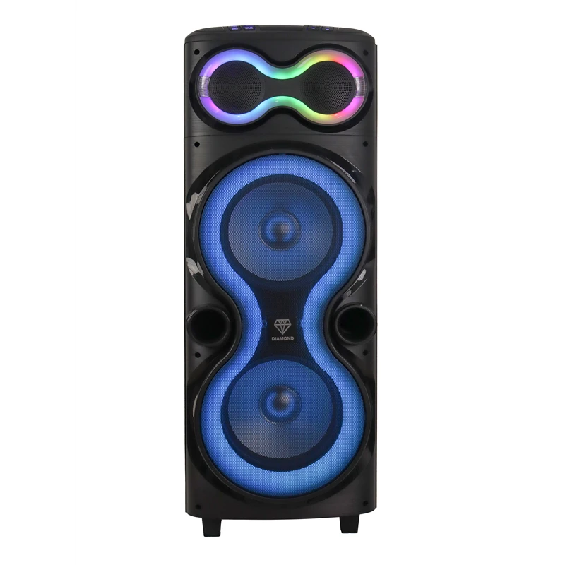 Dual 10 Inch Subwoofer Home Outdoor Party Holiday 180W Peak Powerful Large Boombox Professional Active Stage Speaker for sale
