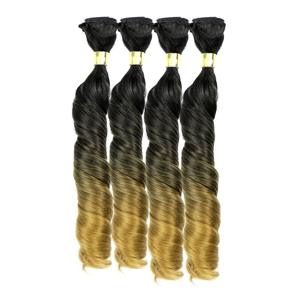 Japanese tokyokalon fiber synthetic hair extensions weft 16 inch water wave machine make inida synthetic hair for sewing