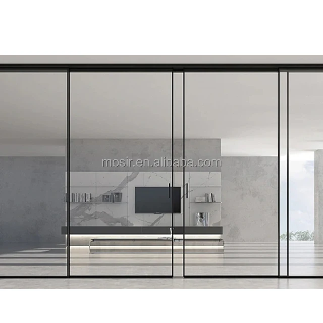 MOSIR Aluminum Sliding Door Double Living Room Glass Aluminum Alloy Doors Modern Windows and Doors Customized Waterproof CN;GUA