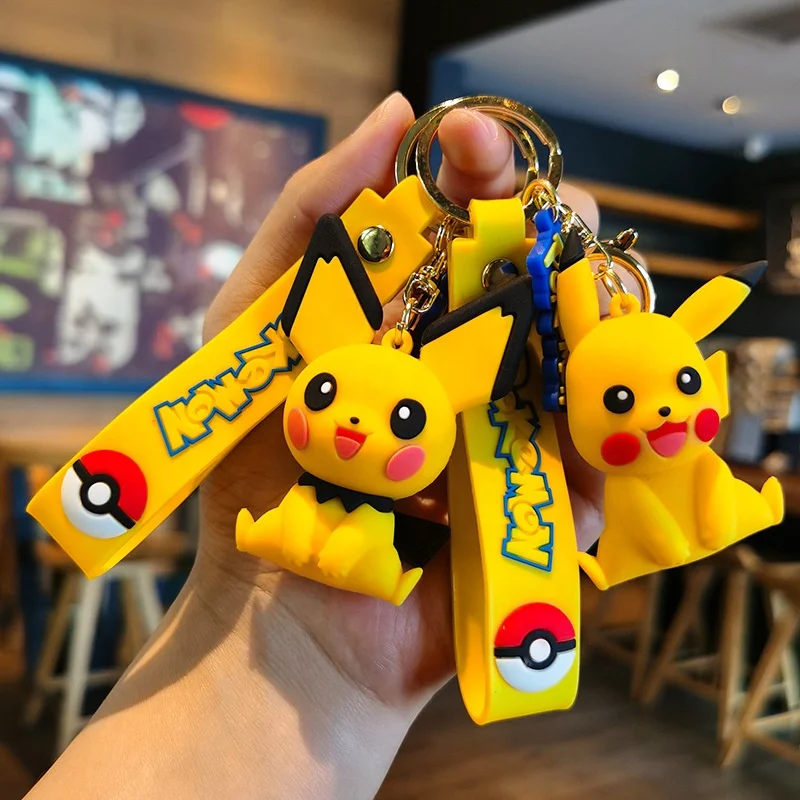 Брелок Zealed аниме 3d Pokemoned аксессуары для мультяшный брелок ключей оптовая продажа акриловый из ПВХ