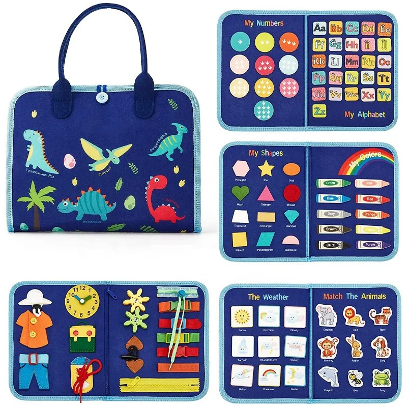 High Quality Montessori Sensory DIY Busy Board Early Educational Toddler Toys Quiet Busy Book for Kids