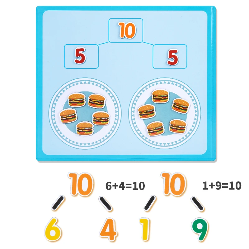 Math Book Educational Diy Early Learning Toy Set Reusable Sticker Books For Children Preschool  Education Activity