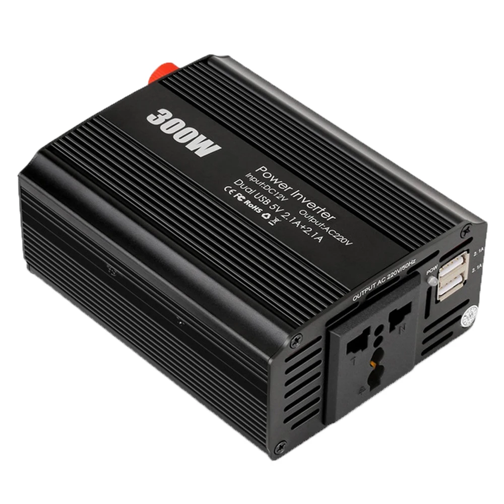 300 Watt DC to AC 12v 220v power converter Modified Sine Wave With car adapter Outlet Emergency Power