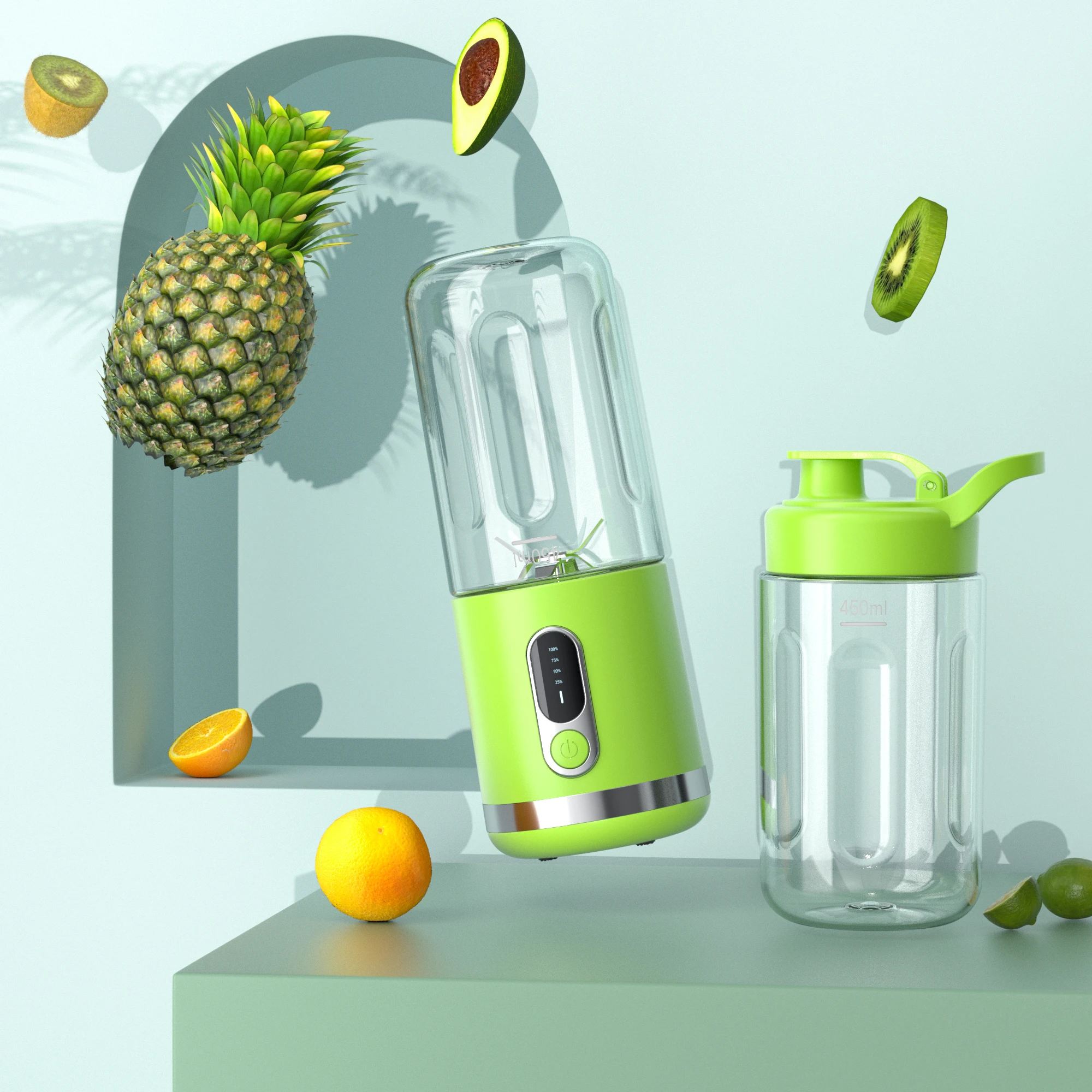 Portable USB rechargeable juice mixer mini fresh juicer blender cordless juicer blender for home use