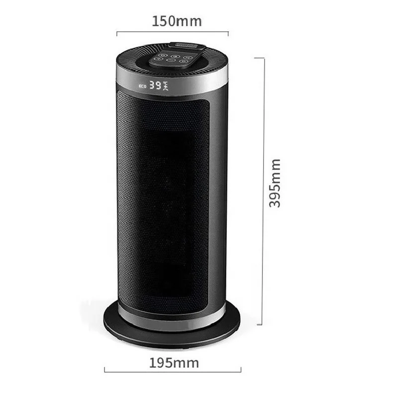 PTC Heater with Remote Control and Rotary Switch Thermal Electric Tower PTC Heater and Fan