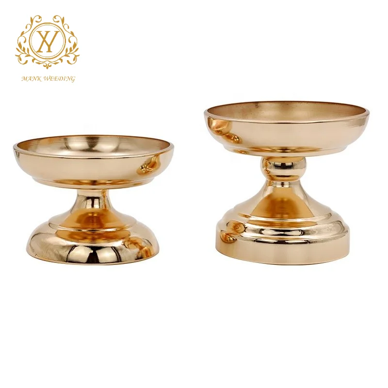 Decorative Tabletop Flower Stand Gold Fruit Bowl With Stand Small Gold Metal Wedding Centerpieces Vases Home Decoration